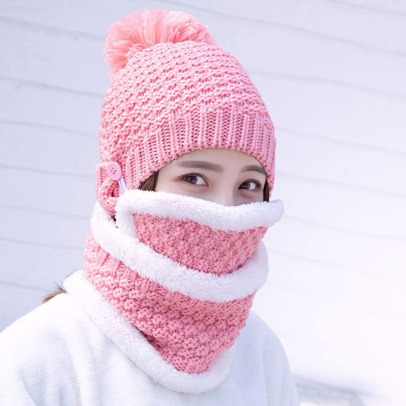 Warm autumn and winter knitted hat