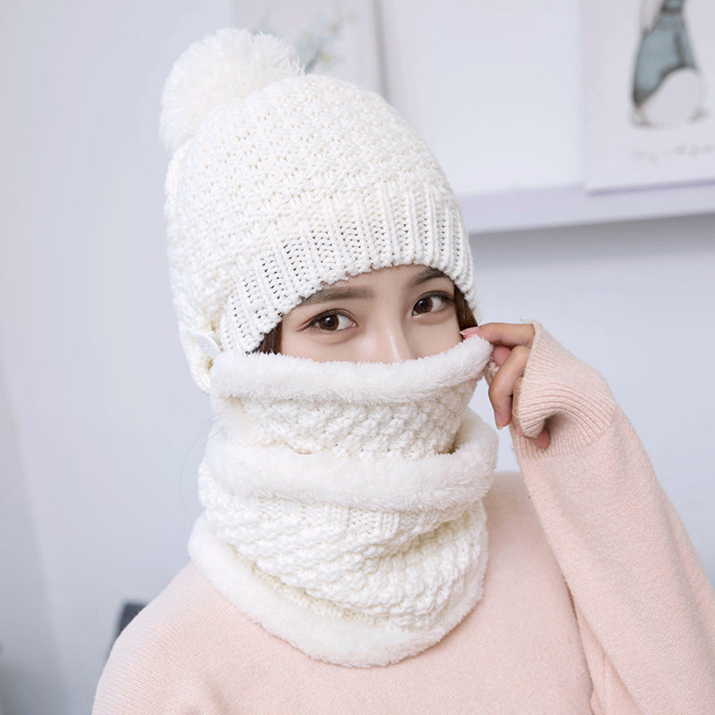 Warm autumn and winter knitted hat