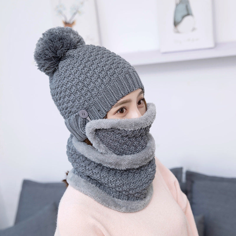 Warm autumn and winter knitted hat