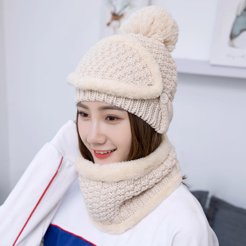 Warm autumn and winter knitted hat