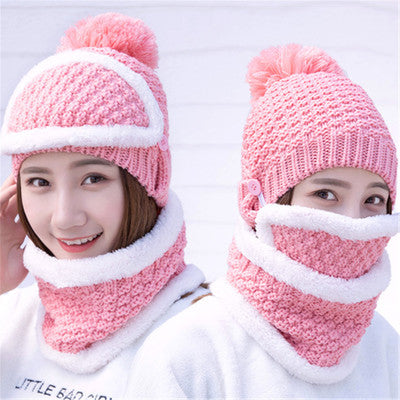 Warm autumn and winter knitted hat