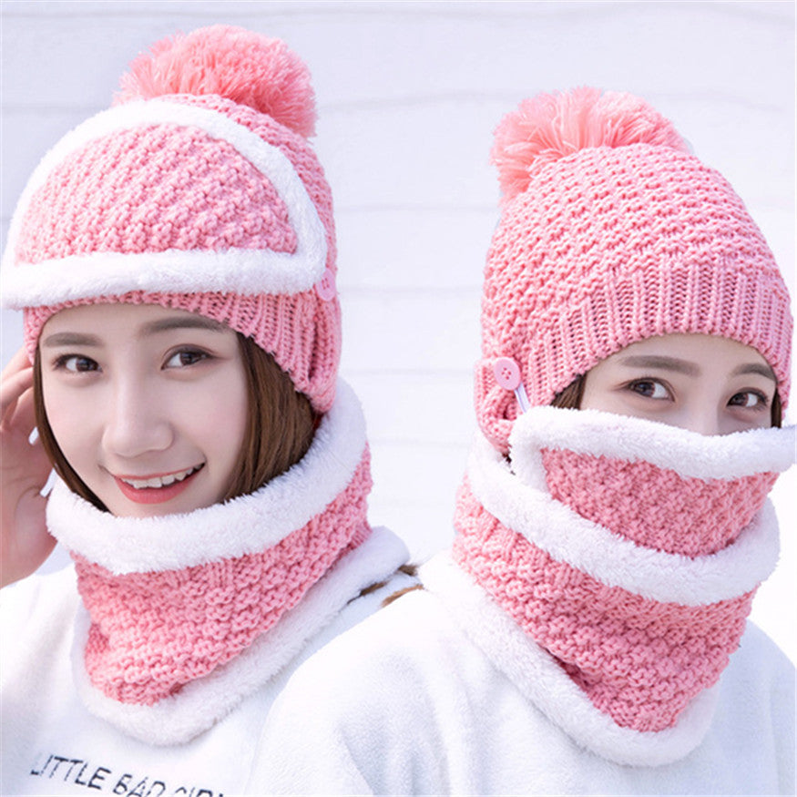 Warm autumn and winter knitted hat