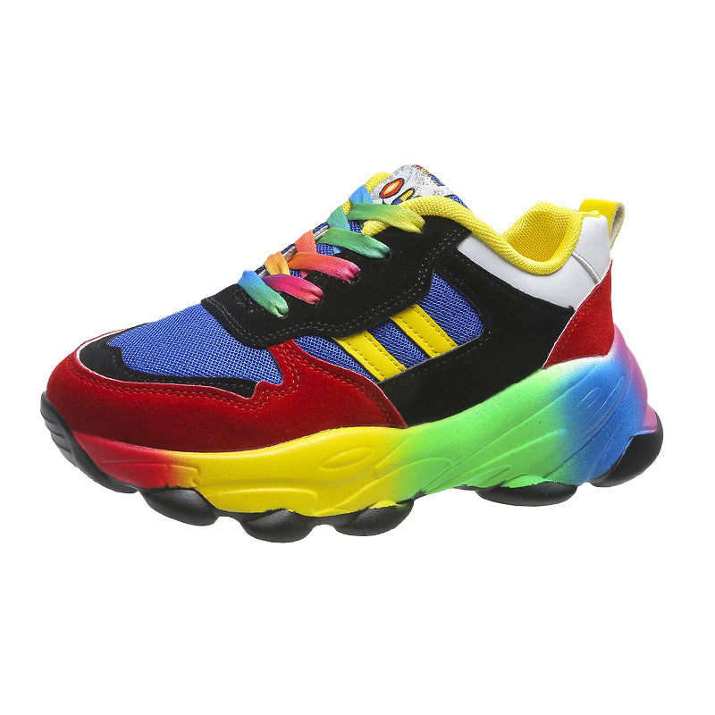 Women's Fashion Colorful Front Lace-up Sneakers