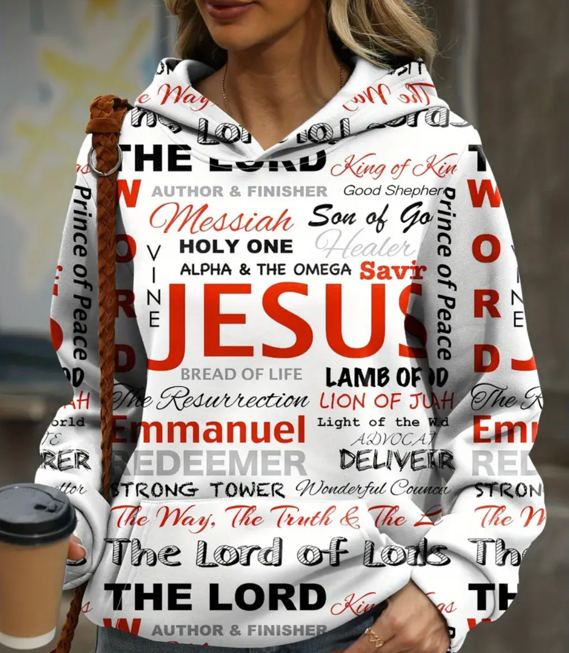 Women Hoodie With names of Jesus