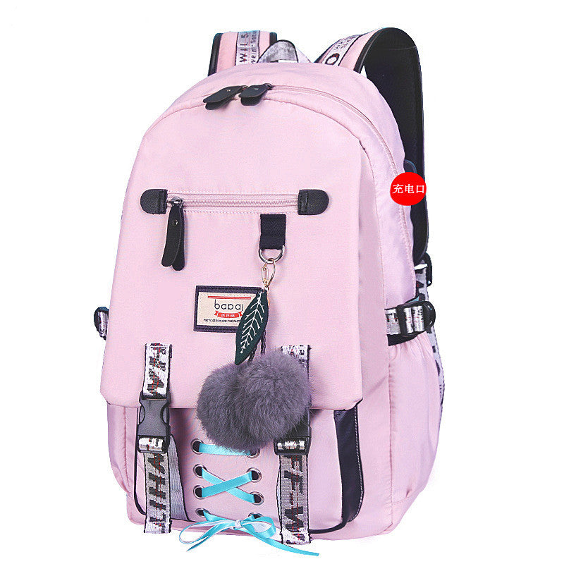 Female Backpack Student School Bag Junior High School Student High School Student Student Backpack Printing