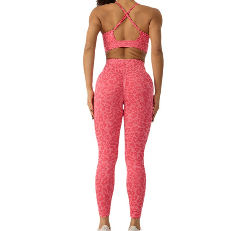 Women's Fashion Seamless Running Exercise Vest Bra Yoga Clothes Suit