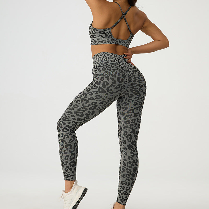 Women's Fashion Seamless Running Exercise Vest Bra Yoga Clothes Suit