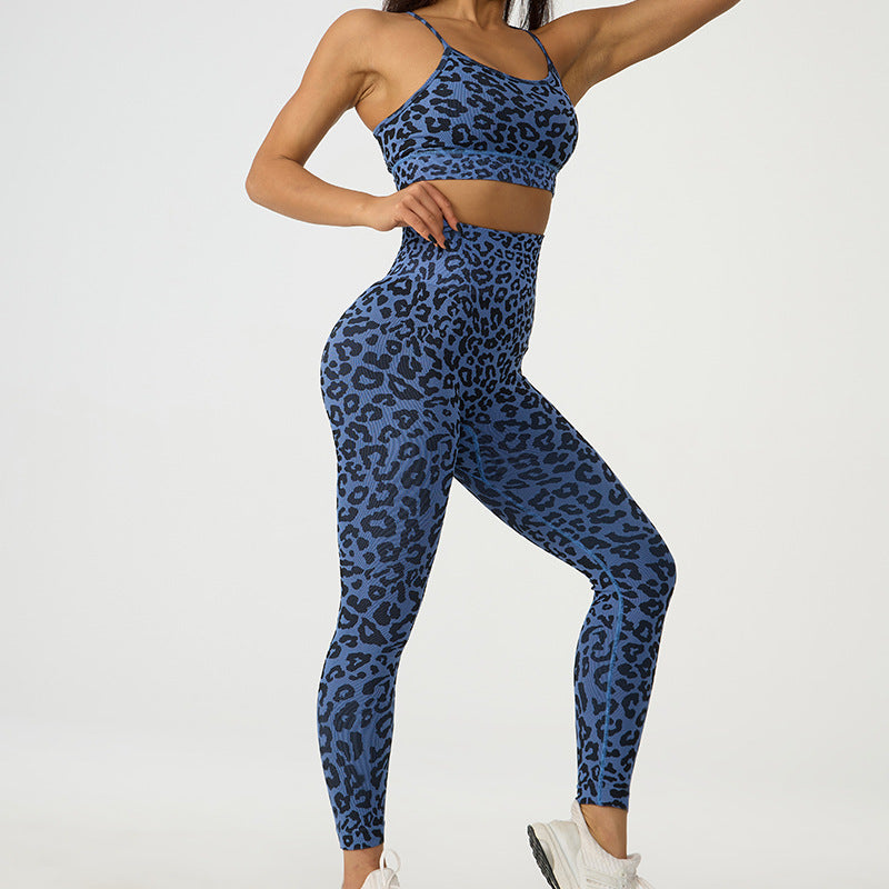 Women's Fashion Seamless Running Exercise Vest Bra Yoga Clothes Suit