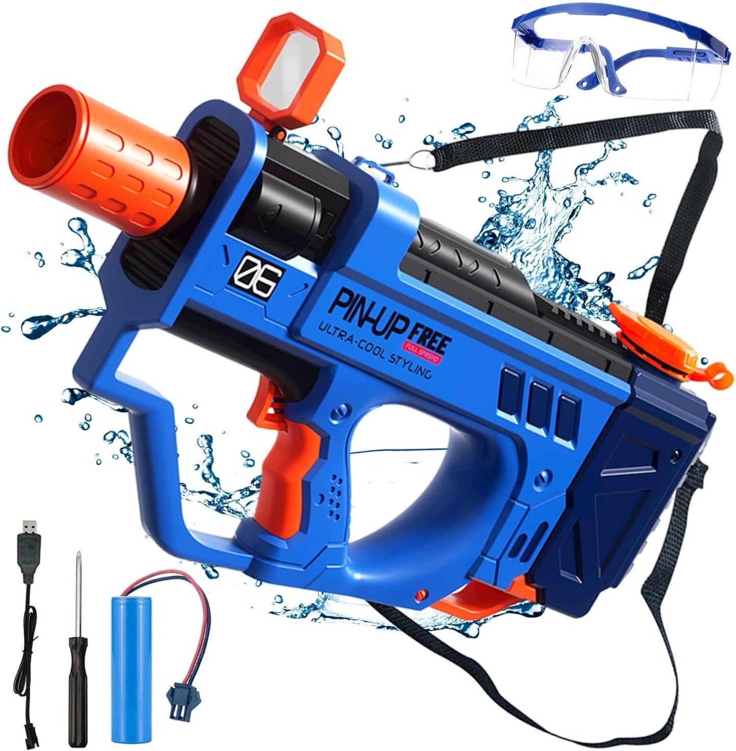 Lectric Water Gun For Adults Kids, Motorized Squirt Guns With Rechargeable Battery 800cc High Capacity, Long Distance Automatic Water Guns Up To 32 FT Range,Water Blaster Beach Pool Toys