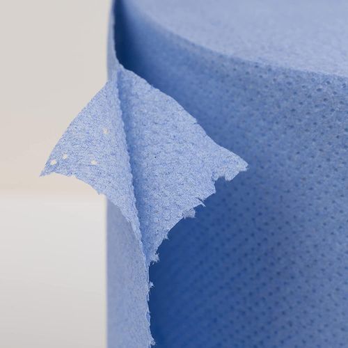 Super Absorbent 2-Ply Blue Roll - 6 Pack for Kitchens & Workplaces