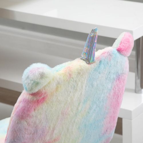 Vinsetto Fluffy Unicorn Swivel Office Chair - Magical Comfort for Your Workspace!