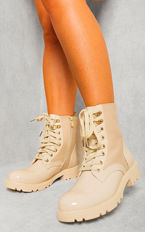 Carly Platform Chunky Lace-Up Boots: Elevate Your Style in Every Step!
