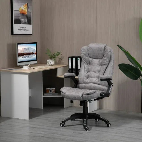 Luxurious High Back Home Office Chair with Adjustable Arms & Wheel Mobility
