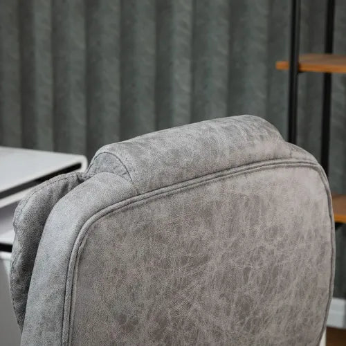 Luxurious High Back Home Office Chair with Adjustable Arms & Wheel Mobility