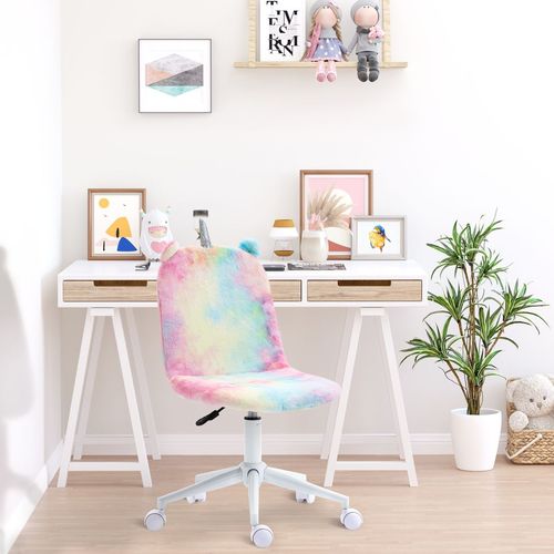 Vinsetto Fluffy Unicorn Swivel Office Chair - Magical Comfort for Your Workspace!
