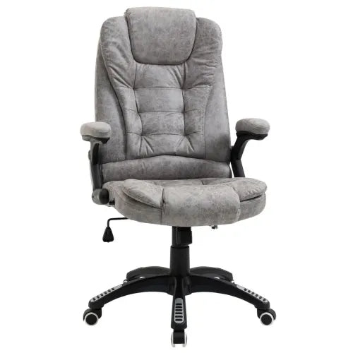 Luxurious High Back Home Office Chair with Adjustable Arms & Wheel Mobility
