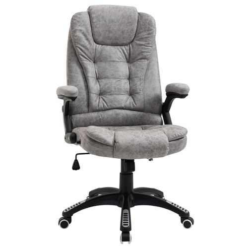 Luxurious High Back Home Office Chair with Adjustable Arms & Wheel Mobility