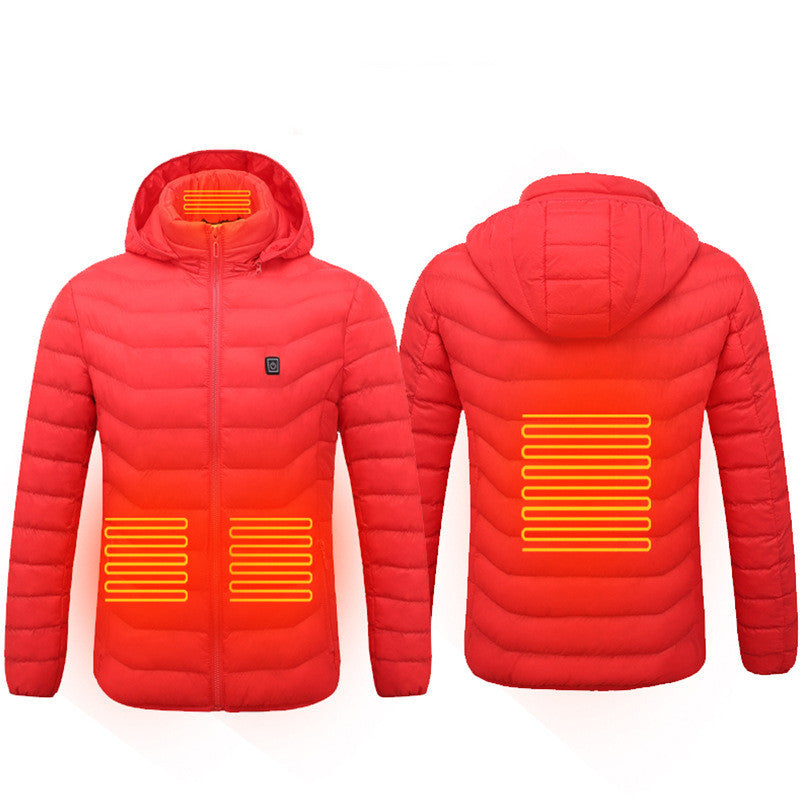 "USB Heated Cotton Jacket – Electric Warmth Coat with Built-In Heater"