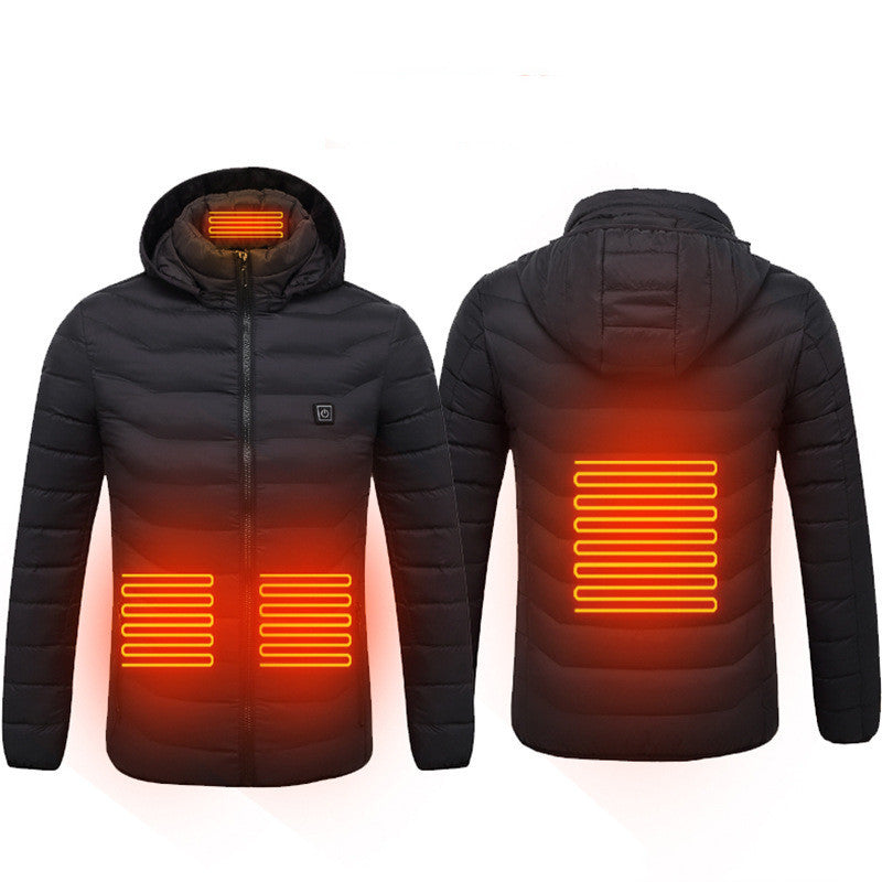 "USB Heated Cotton Jacket – Electric Warmth Coat with Built-In Heater"