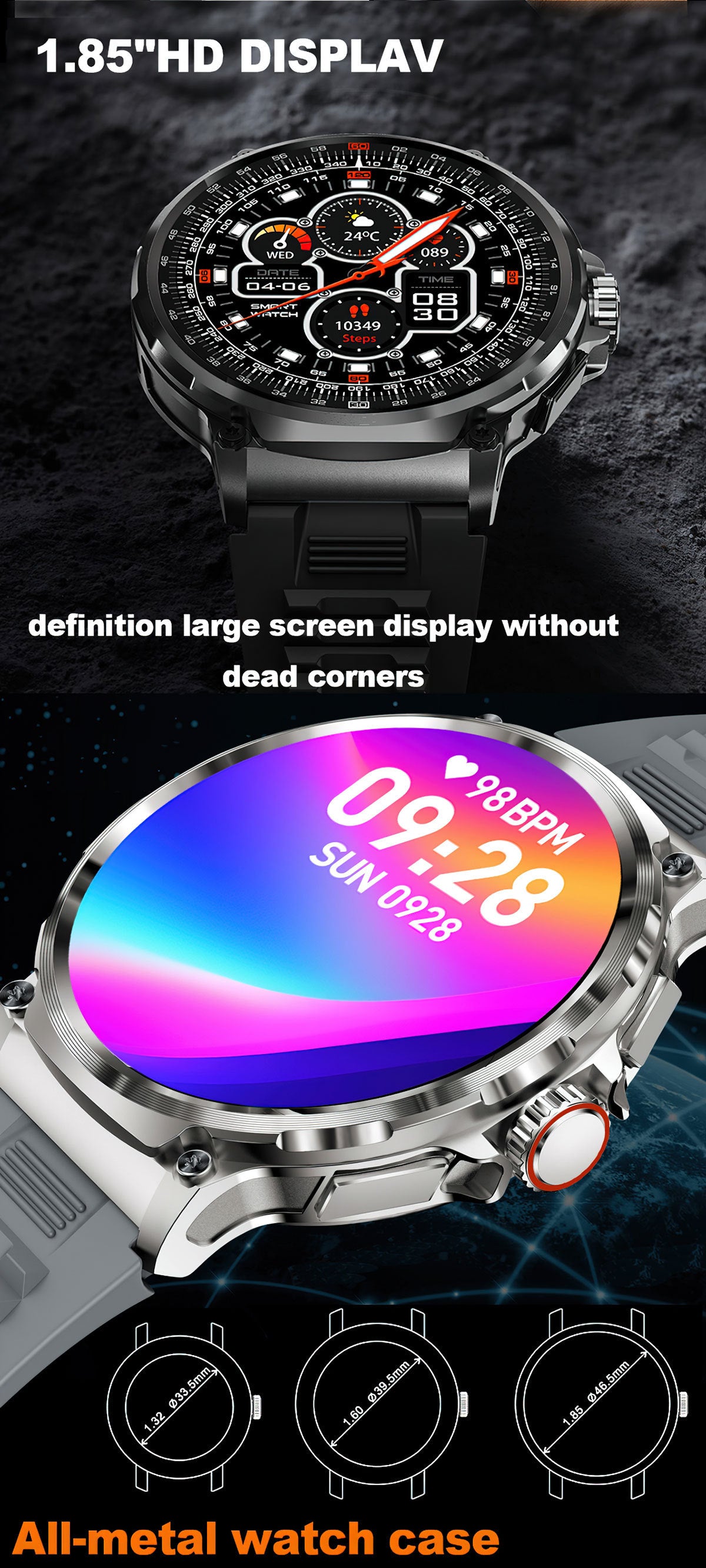 Bluetooth Calling Heart Rate Blood Oxygen Multi Sport Smart Watch