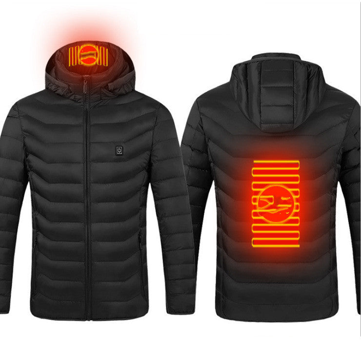 "USB Heated Cotton Jacket – Electric Warmth Coat with Built-In Heater"