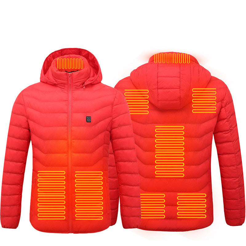 "USB Heated Cotton Jacket – Electric Warmth Coat with Built-In Heater"