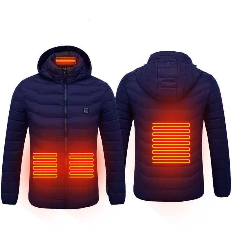 "USB Heated Cotton Jacket – Electric Warmth Coat with Built-In Heater"