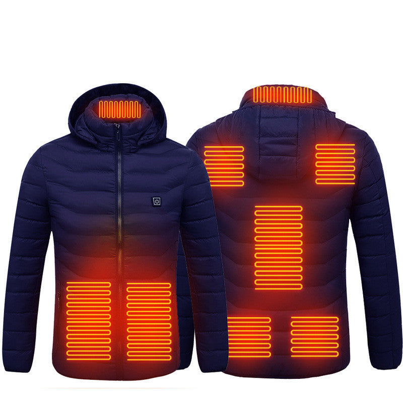 "USB Heated Cotton Jacket – Electric Warmth Coat with Built-In Heater"