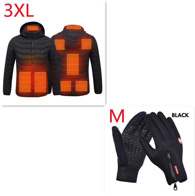 "USB Heated Cotton Jacket – Electric Warmth Coat with Built-In Heater"