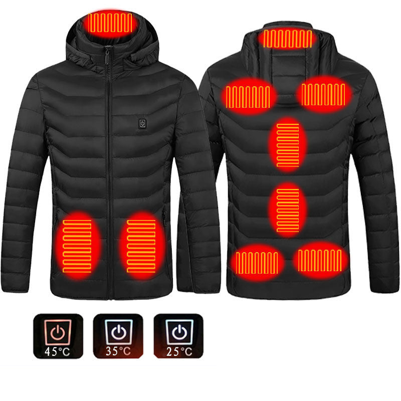 "USB Heated Cotton Jacket – Electric Warmth Coat with Built-In Heater"