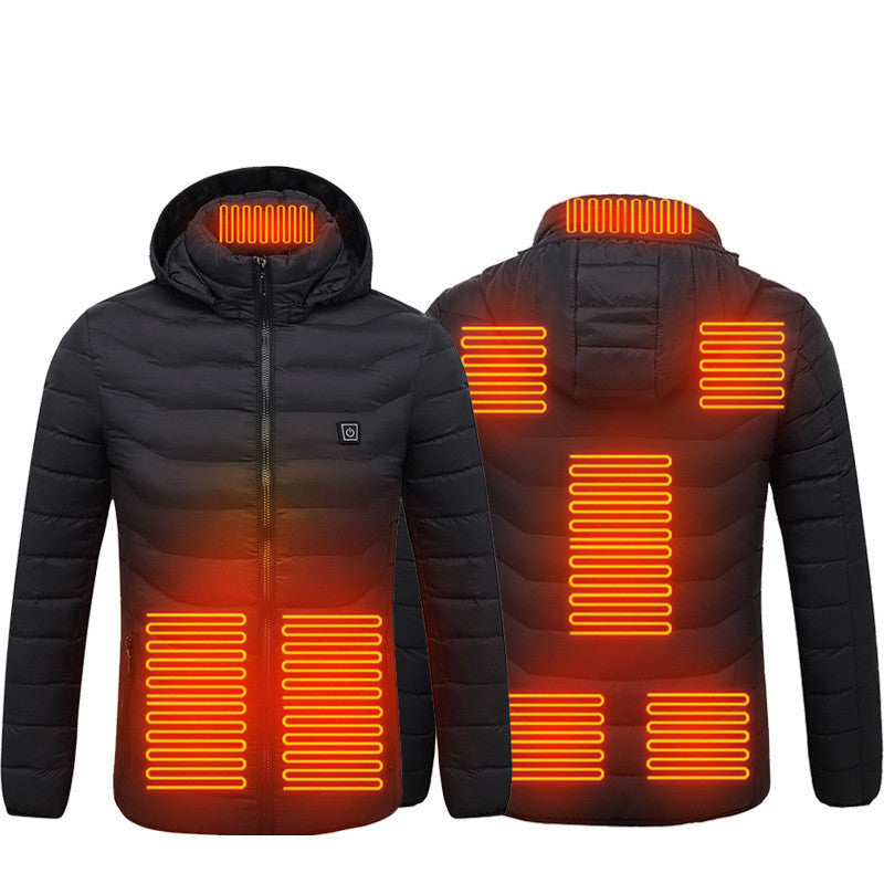 "USB Heated Cotton Jacket – Electric Warmth Coat with Built-In Heater"